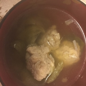 青梗菜と肉団子のスープ